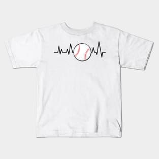 Heartbeat Pulse - Baseball Kids T-Shirt